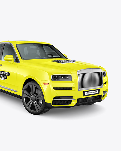 Luxury Car Mockup - Half Side View