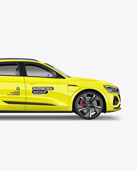 Electric Crossover SUV Mockup - Side View
