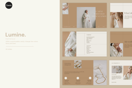 Lumine - Canva Portfolio | Elegant Presentation