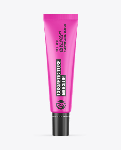 Glossy Cosmetic Tube Mockup