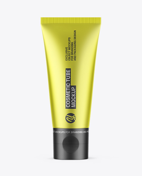 Matte Metallic Cosmetic Tube Mockup