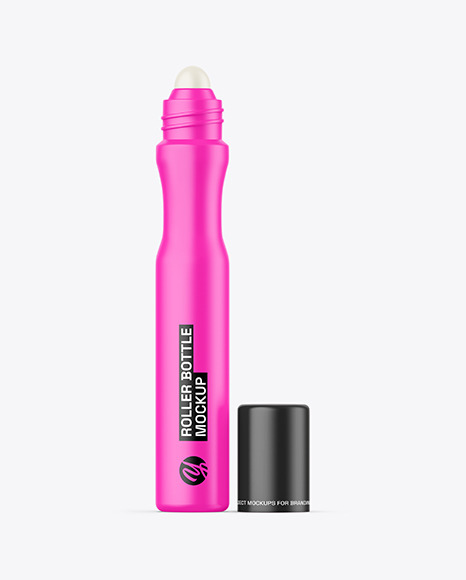 Matte Cosmetic Roller Bottle Mockup