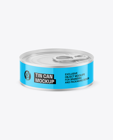 Glossy Tin Can Mockup