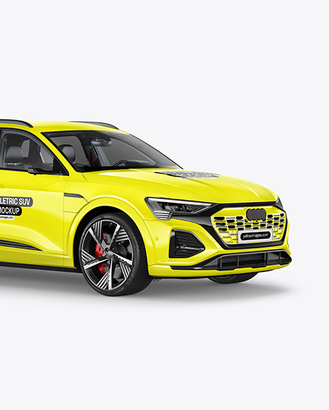 Electric Crossover SUV Mockup - Half Side View