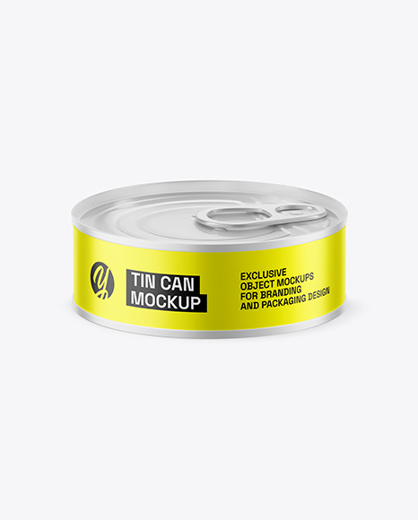 Matte Metallic Tin Can Mockup