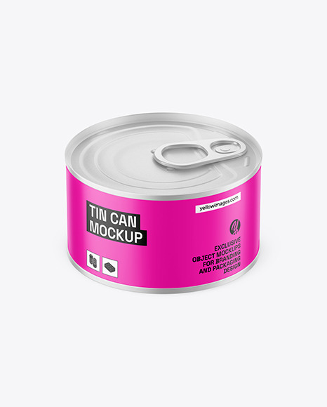 Matte Tin Can Mockup