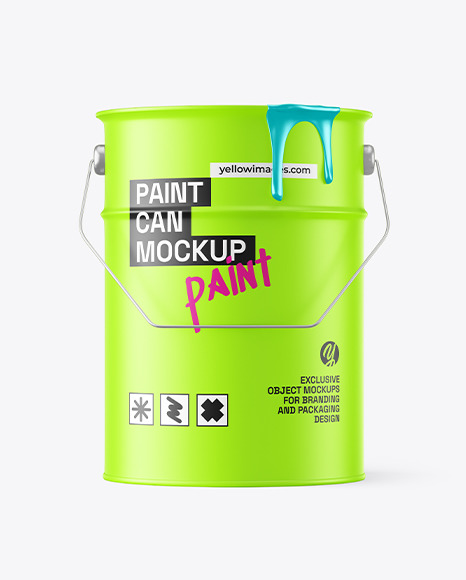 Matte Paint Can Mockup