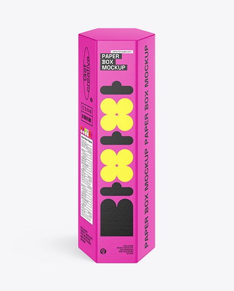 Hexagonal Paper Box Mockup