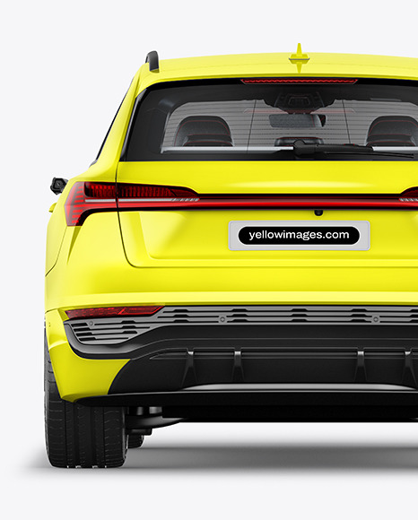 Electric Crossover SUV Mockup - Back View