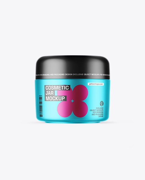 Matte Metallic Cosmetic Jar Mockup