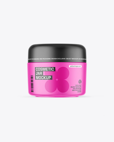 Matte Cosmetic Jar Mockup