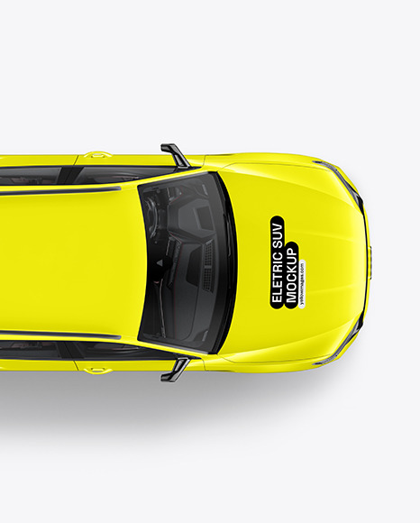 Electric Crossover SUV Mockup - Top View