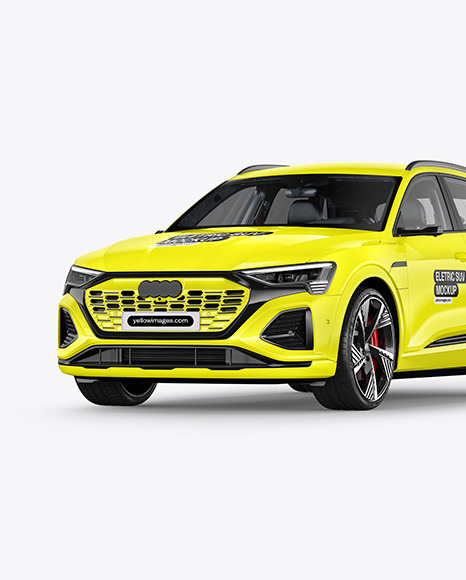 Electric Crossover SUV Mockup - Half Side View