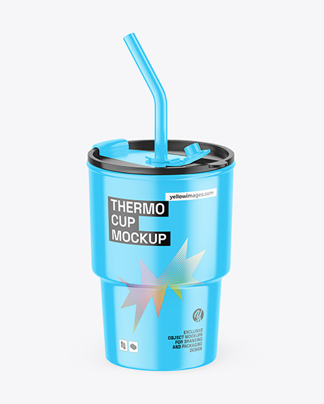 Glossy Thermo Cup Mockup