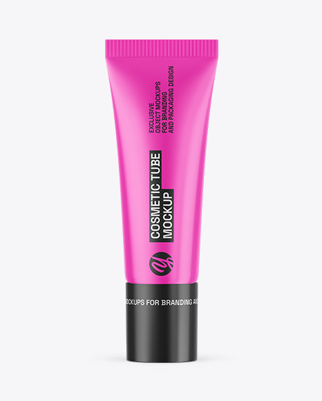 Glossy Cosmetic Tube Mockup