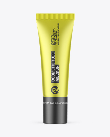 Matte Metallic Cosmetic Tube Mockup