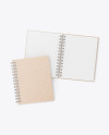 Two Kraft Notebooks Mockup
