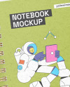 Two Kraft Notebooks Mockup