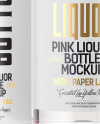 Clear Glass Liquor Bottle with Box Mockup