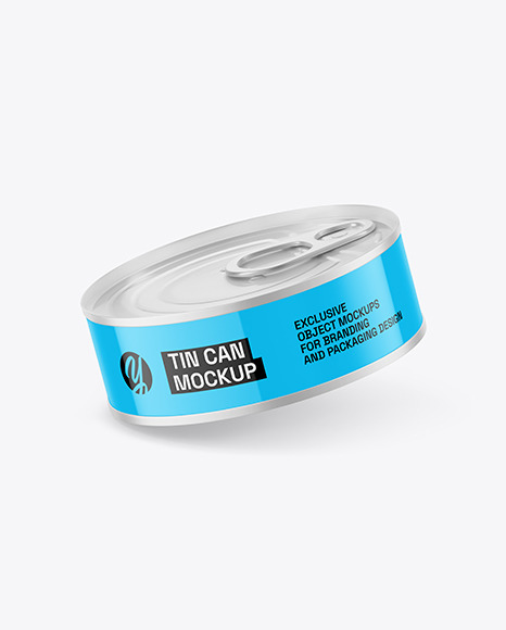 Glossy Tin Can Mockup