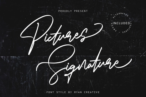 Pictures Signature - Signature font style