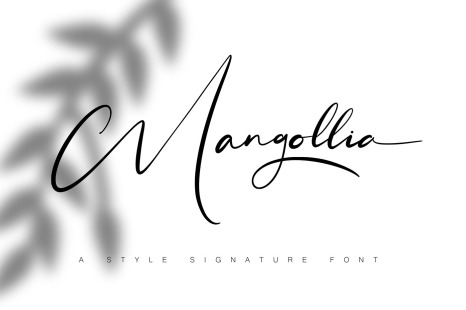Mangollia - A style signature font