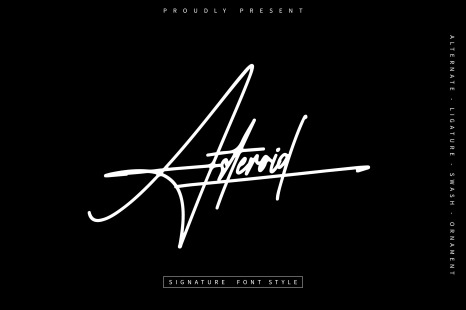 Asteroid - Signature font style