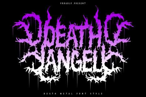 Death Angel - Metal font style