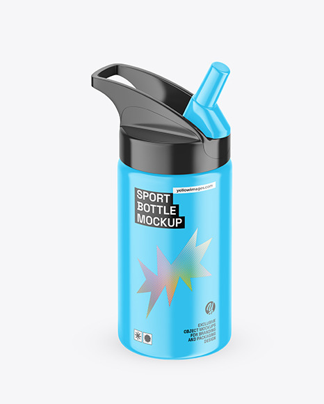 Glossy Sport Bottle Mockup