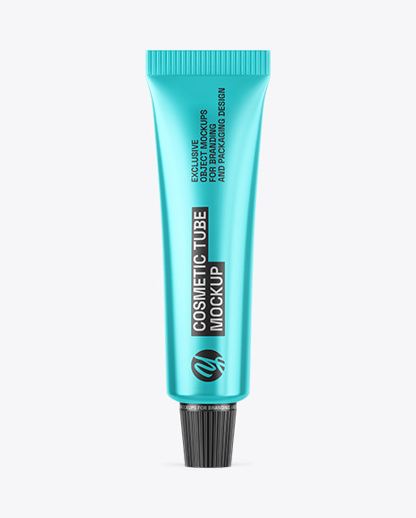 Metallic Cosmetic Tube Mockup