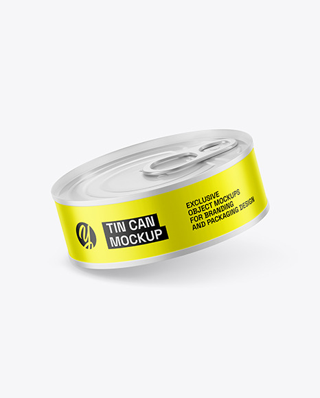 Matte Metallic Tin Can Mockup