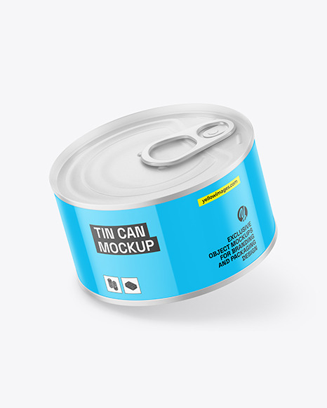 Glossy Tin Can Mockup