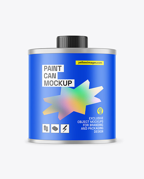 Matte Paint Can Mockup