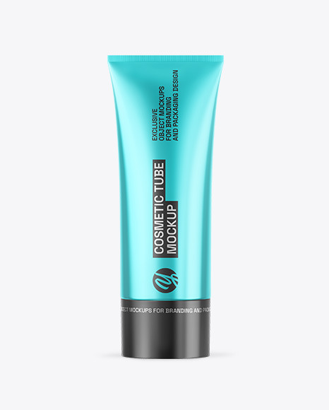 Metallic Cosmetic Tube Mockup