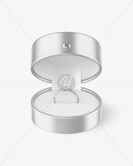 Metallized Jewelry Ring Case Mockup
