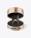Metallized Jewelry Ring Case Mockup