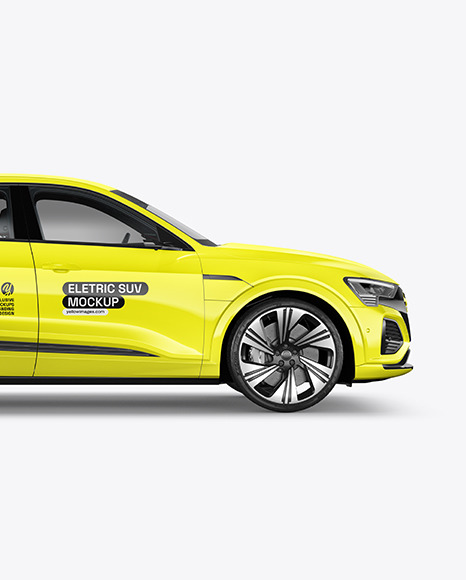 Electric Crossover SUV Mockup - Side View