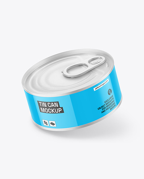 Glossy Tin Can Mockup
