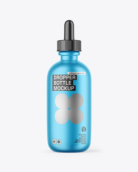 Metallized Dropper Bottle Mockup
