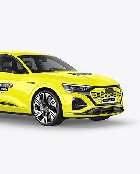Electric Crossover SUV Mockup - Half Side View