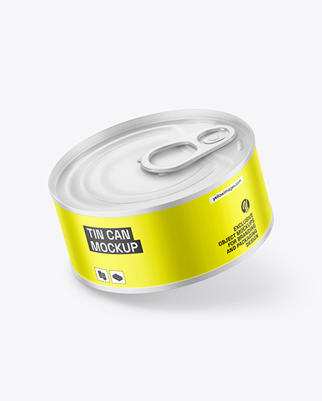 Matte Metallic Tin Can Mockup
