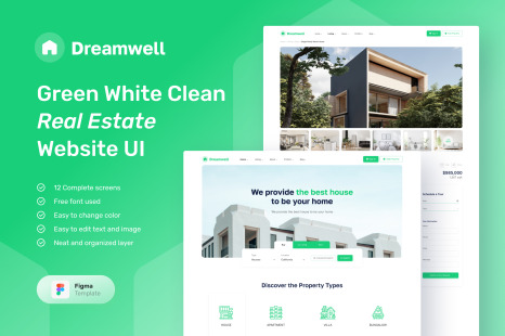 Dreamwell – the green white clean real estate website