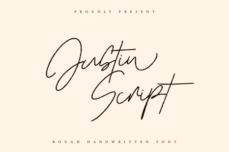 Justin script - Rough handwritten font