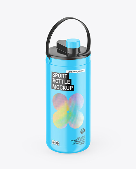 Glossy Sport Bottle Mockup