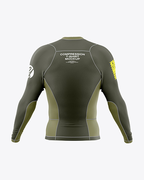 Long Sleeve Compression T-Shirt Mockup - Back View