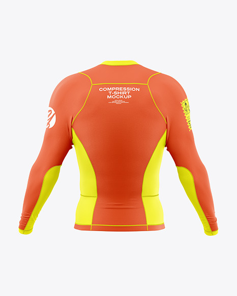 Long Sleeve Compression T-Shirt Mockup - Back View
