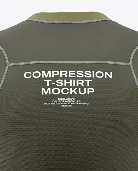 Long Sleeve Compression T-Shirt Mockup - Back View