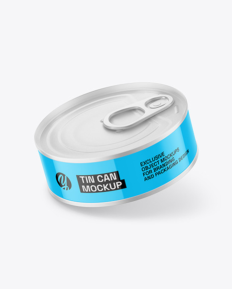 Glossy Tin Can Mockup