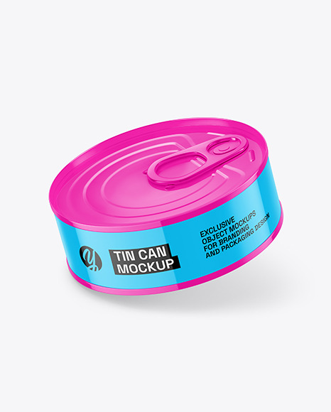 Glossy Tin Can Mockup