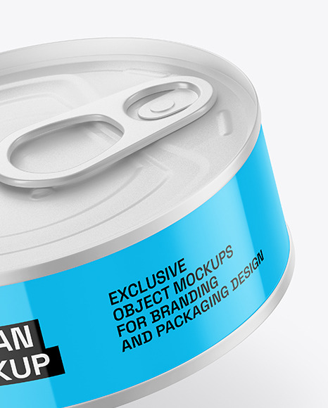 Glossy Tin Can Mockup